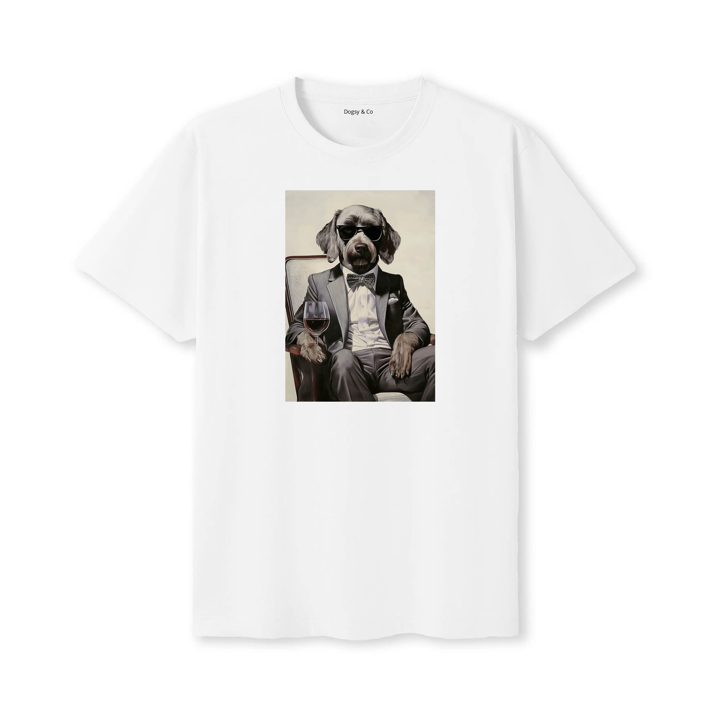Labradoodle distinguished gentleman dog t-shirt - white
