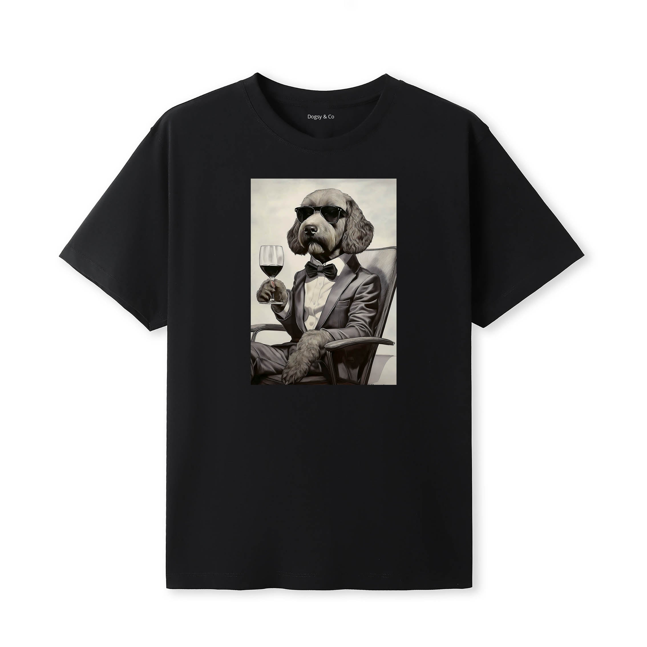 Labradoodle distinguished gentleman dog t-shirt - black