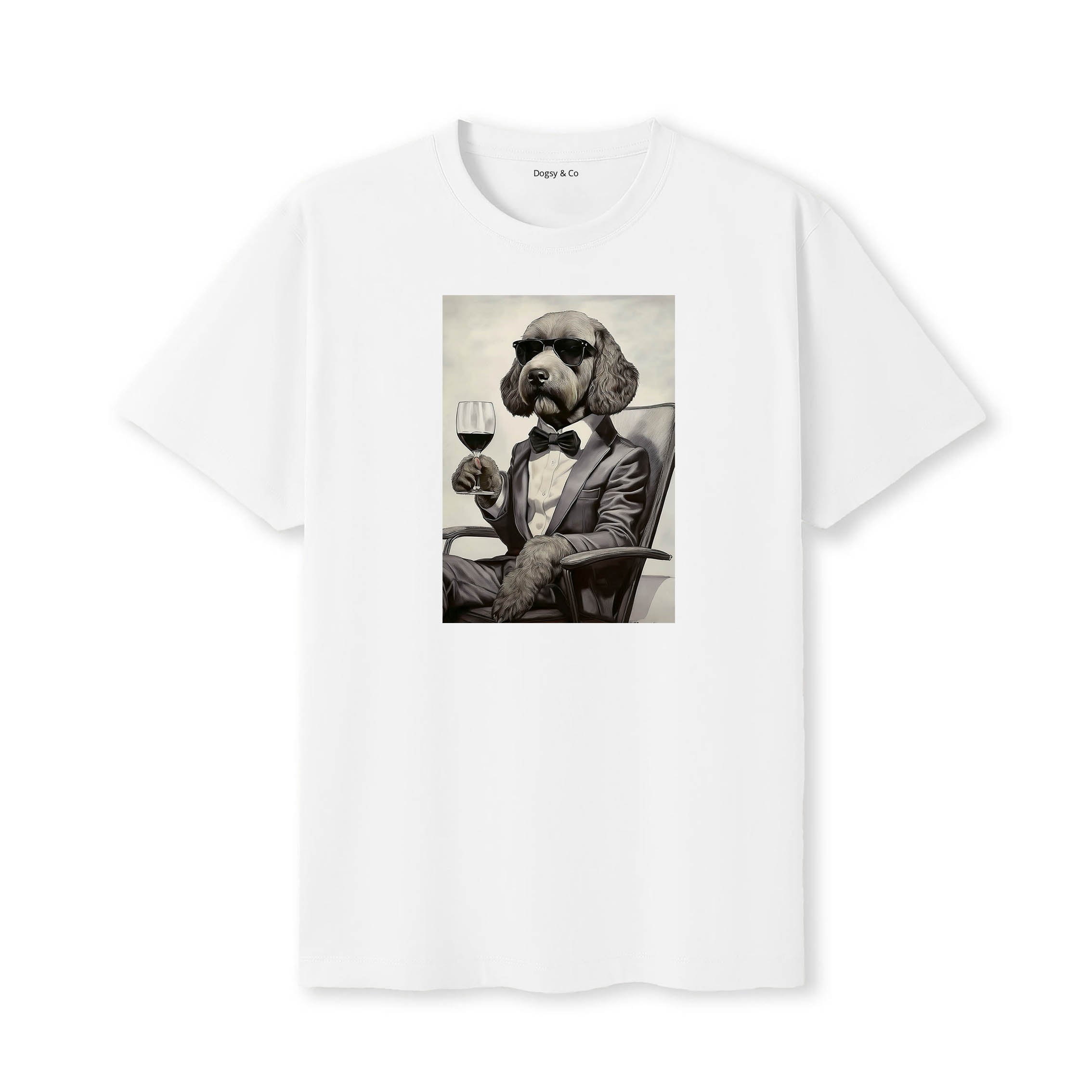 Labradoodle distinguished gentleman dog t-shirt - white