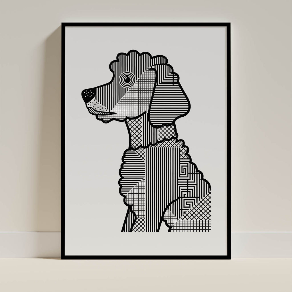 Labradoodle Geometric Line Art mockup