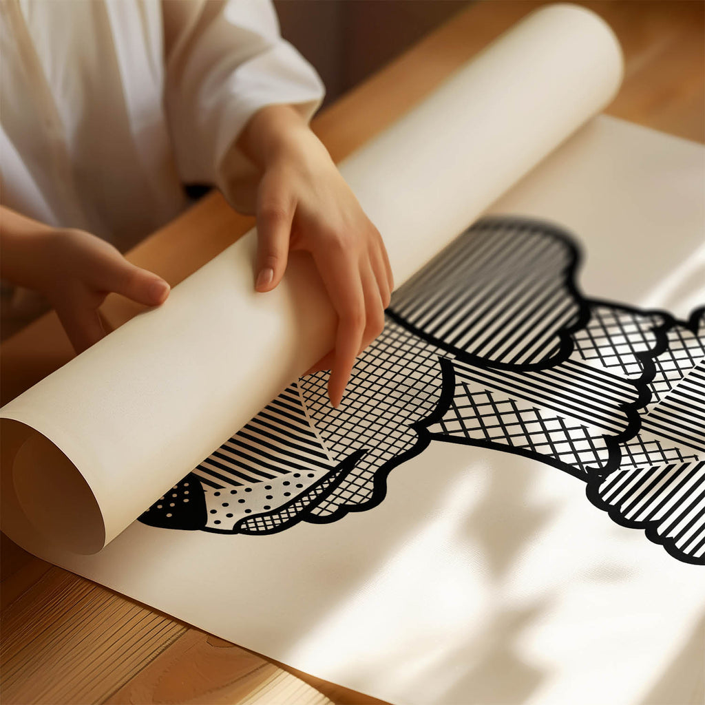 Labradoodle Geometric Line Art mockup