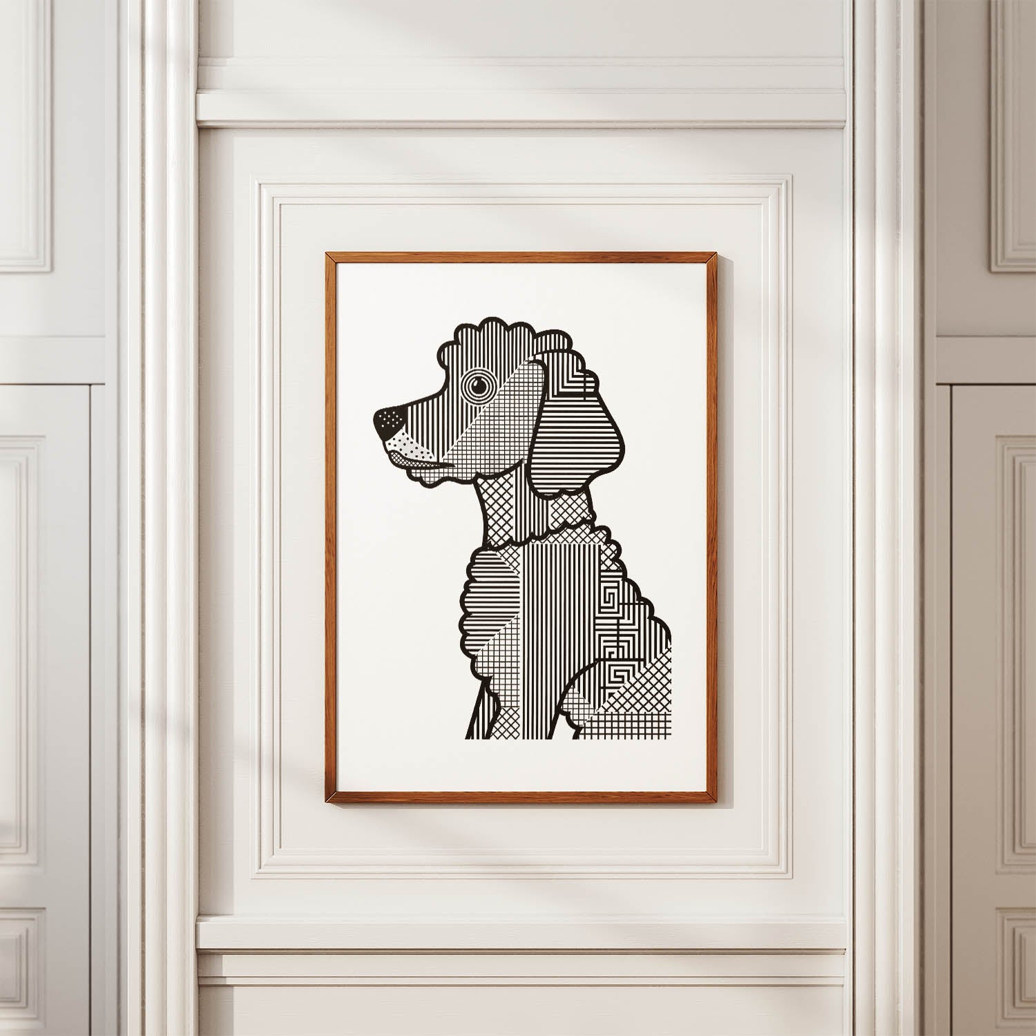 Labradoodle Geometric Line Art mockup