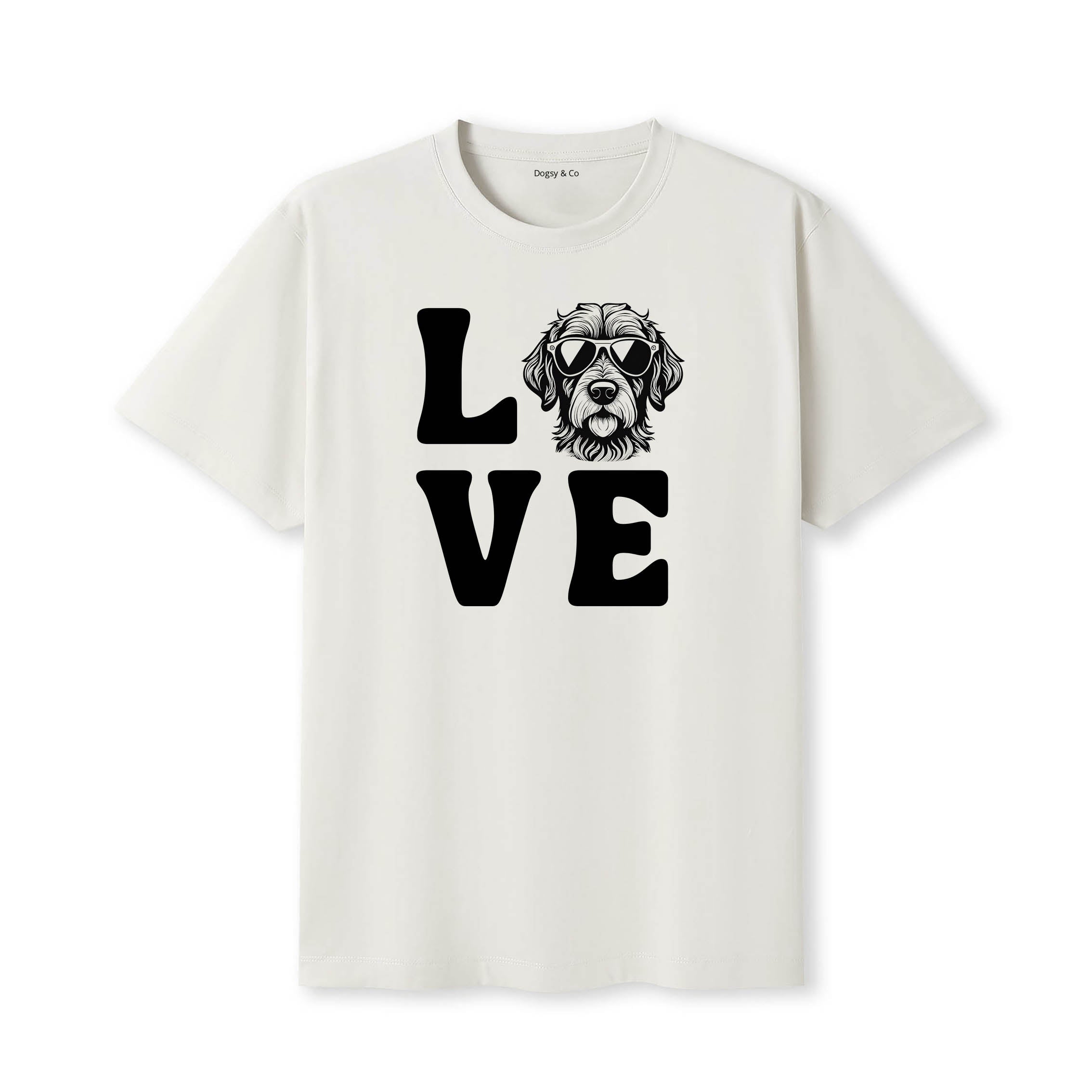 Labradoodle LOVE DOGS Tshirt - Natural