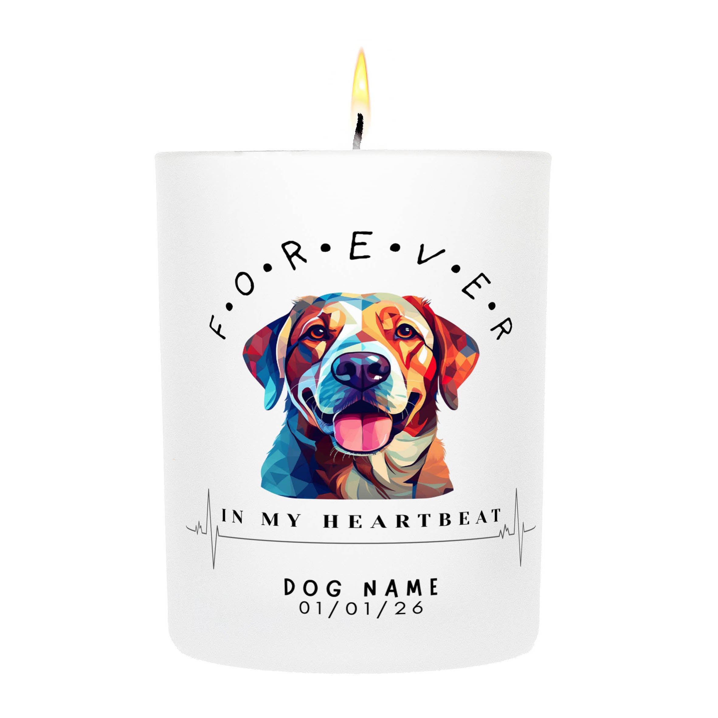 Labrador Retriever – Forever in My Heartbeat Custom Candle