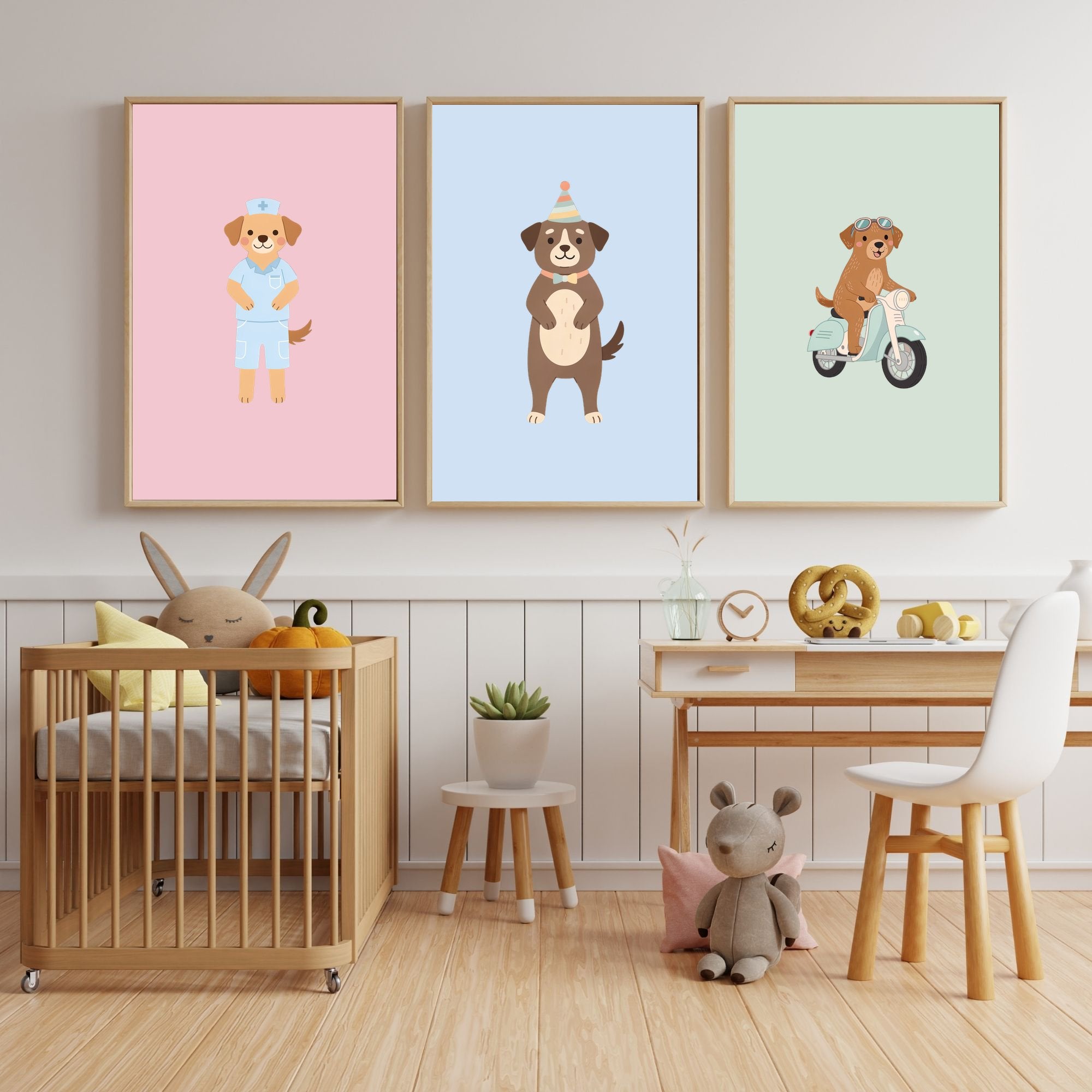 Labrador Retriever Kids Nursery Wall Art Print Bundle — 22 Dog Costume Designs, 5 Colours, 6 Print Sizes | Digital Download
