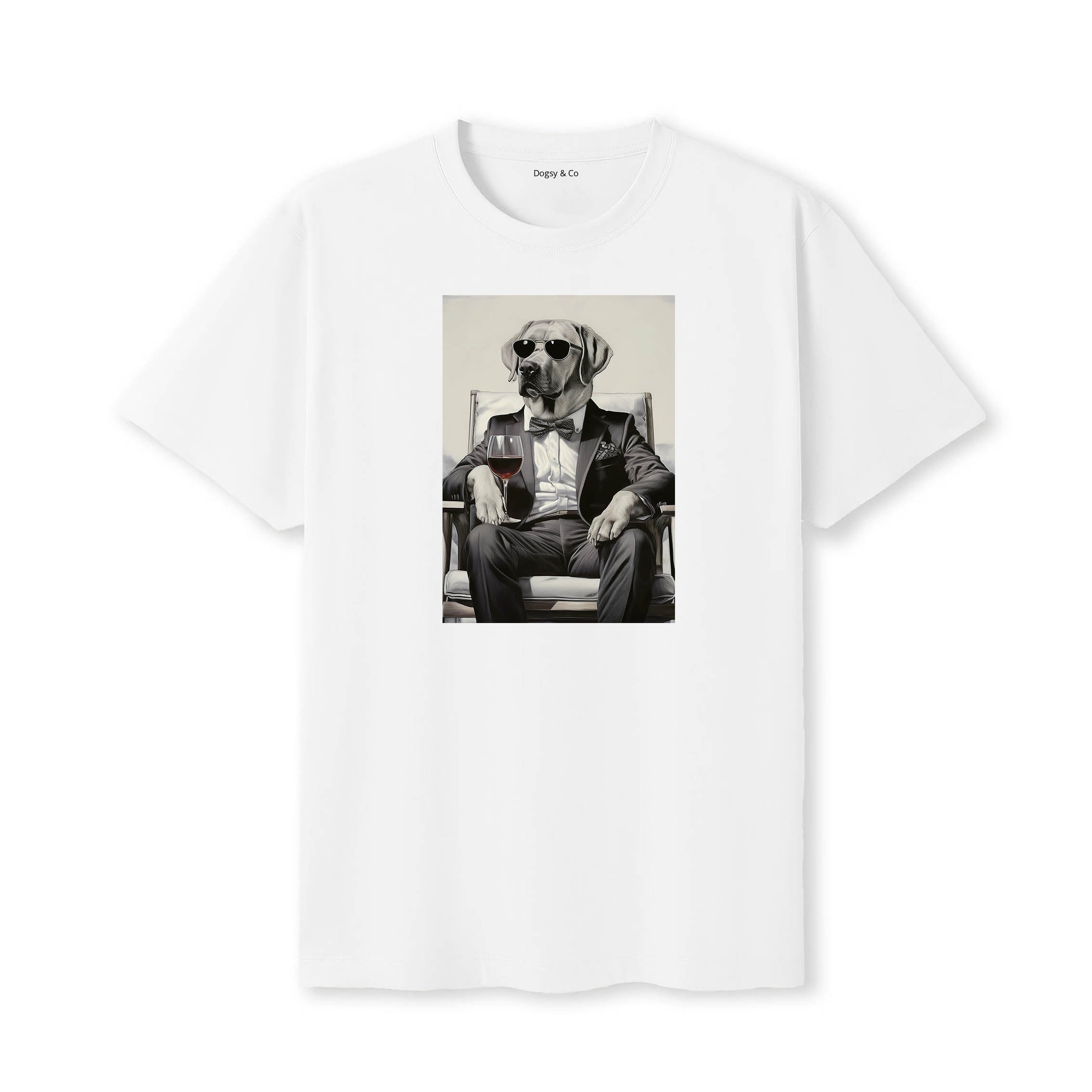 Labrador Retriever distinguished gentleman dog t-shirt - white