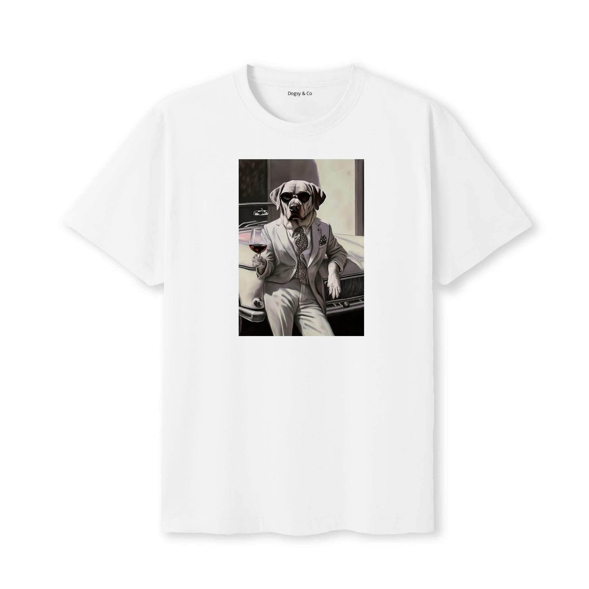 Labrador Retriever distinguished gentleman dog t-shirt - white