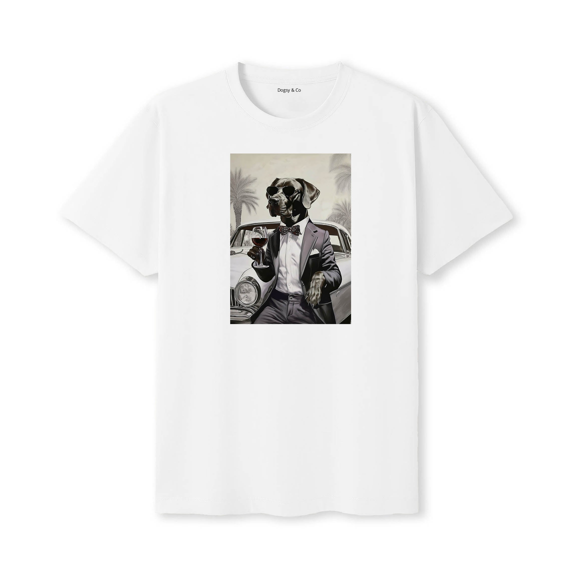Labrador Retriever distinguished gentleman dog t-shirt - white