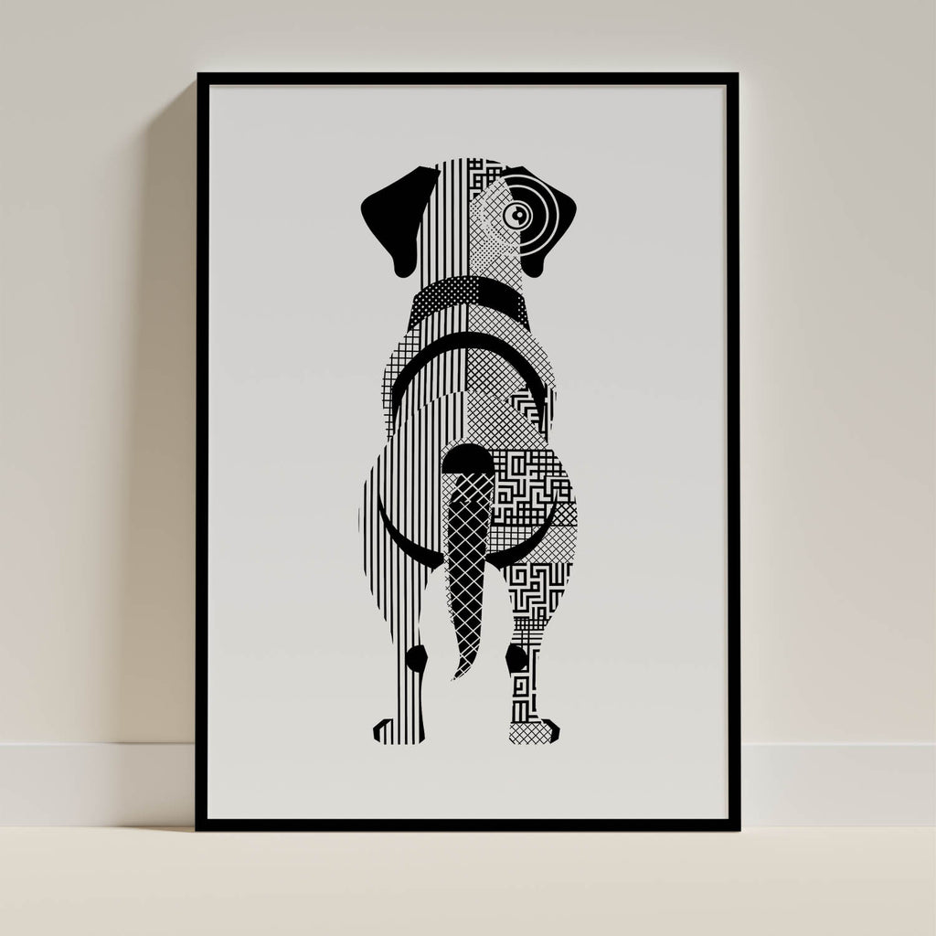 Labrador Retriever Geometric Line Art mockup