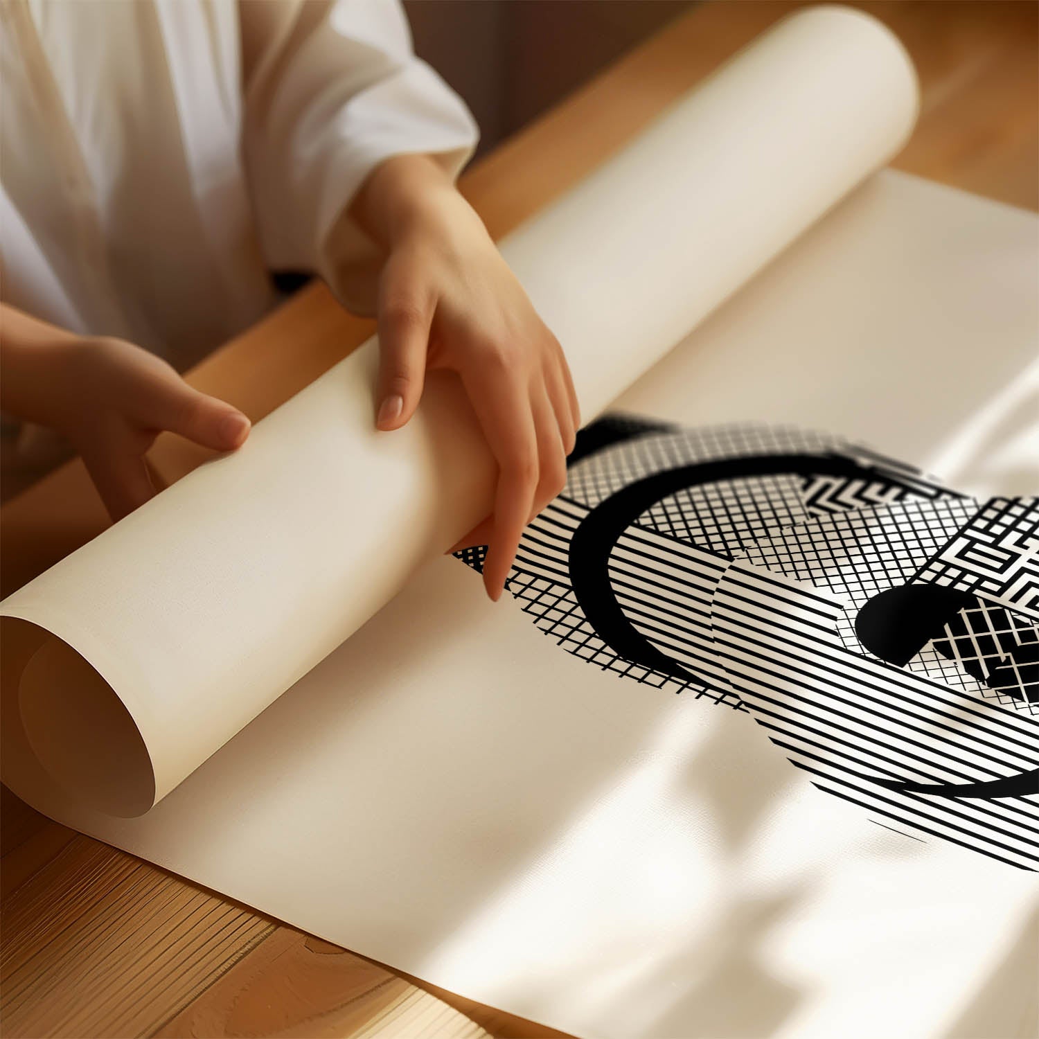 Labrador Retriever Geometric Line Art mockup