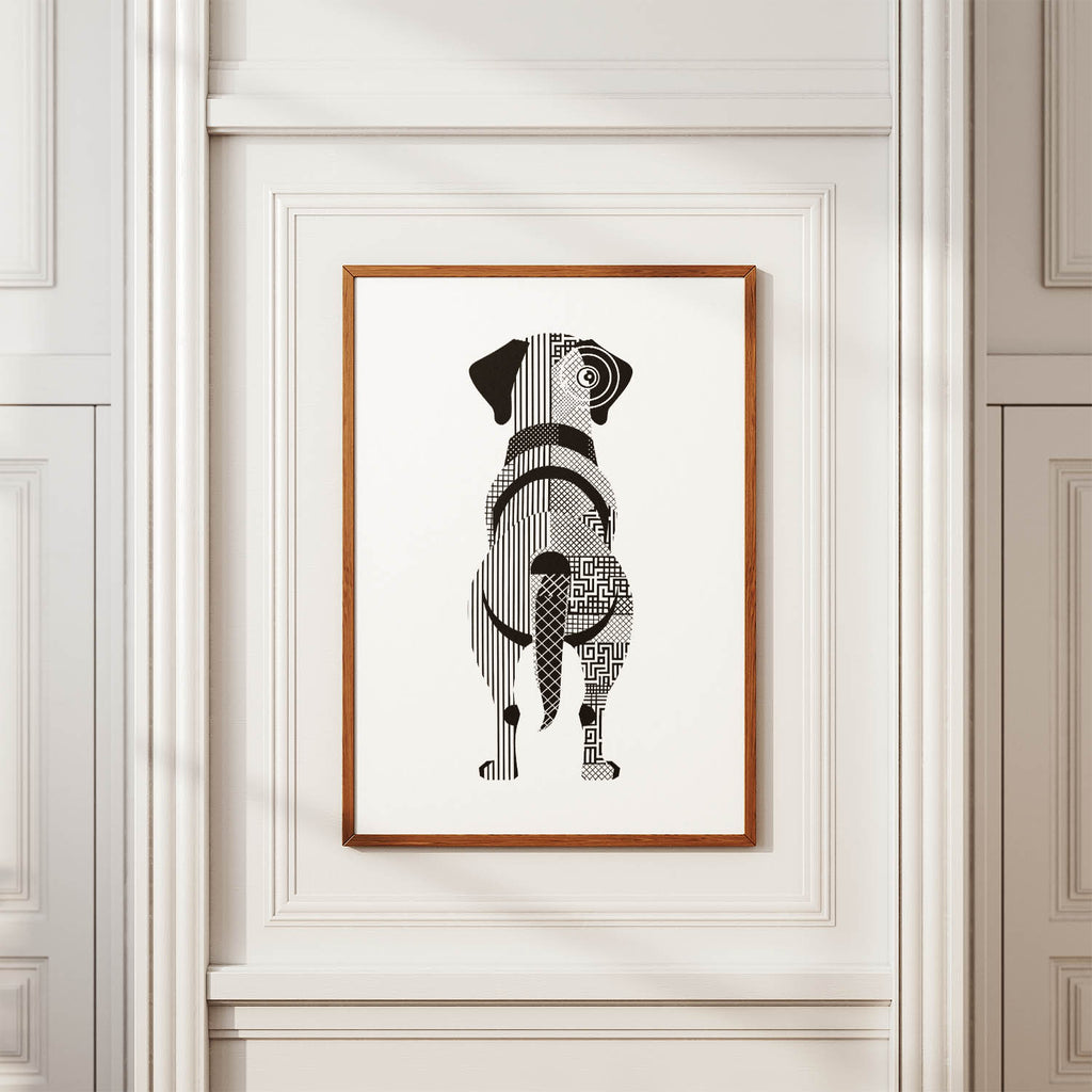 Labrador Retriever Geometric Line Art mockup