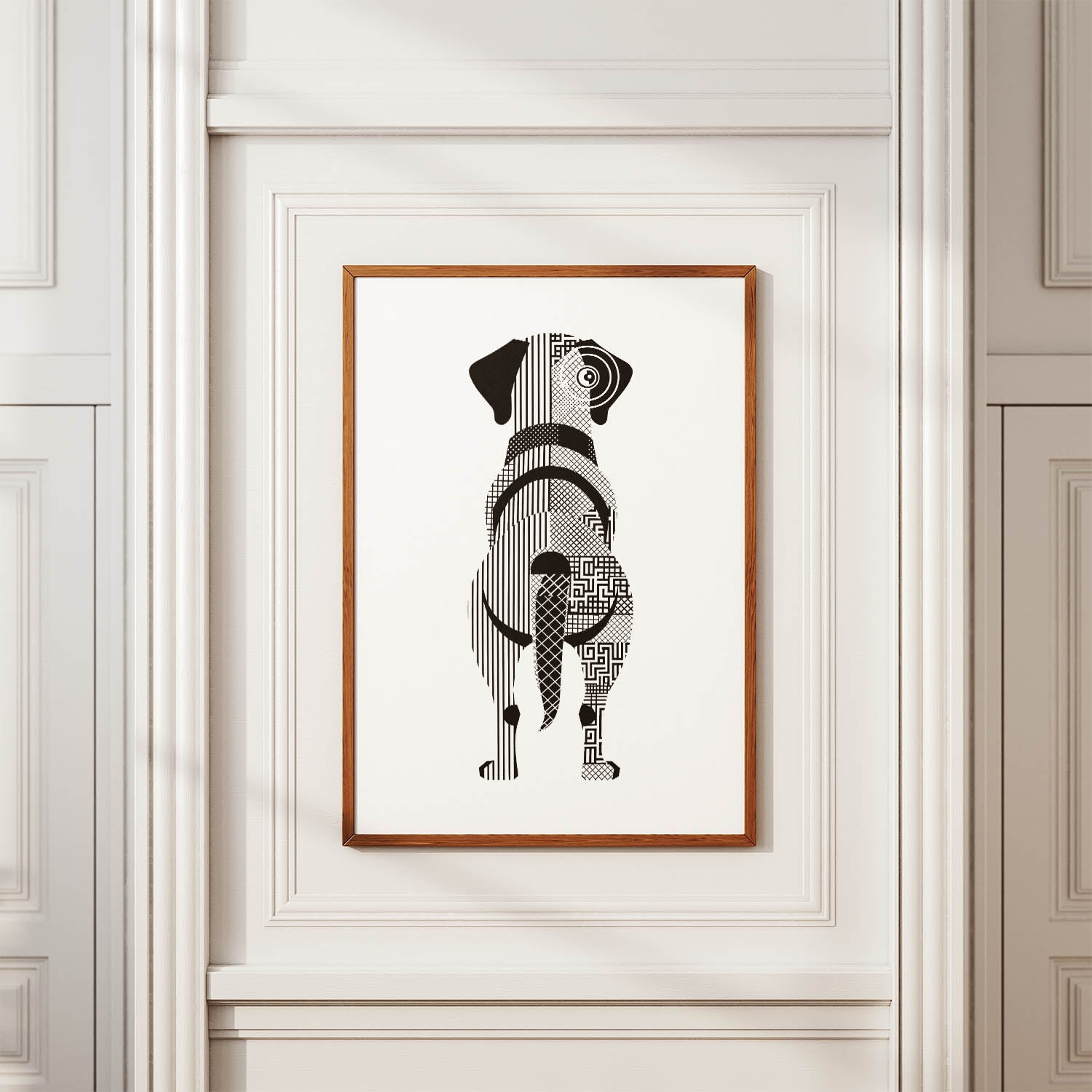 Labrador Retriever Geometric Line Art mockup