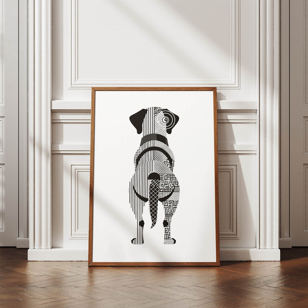 Labrador Retriever Geometric Line Art mockup