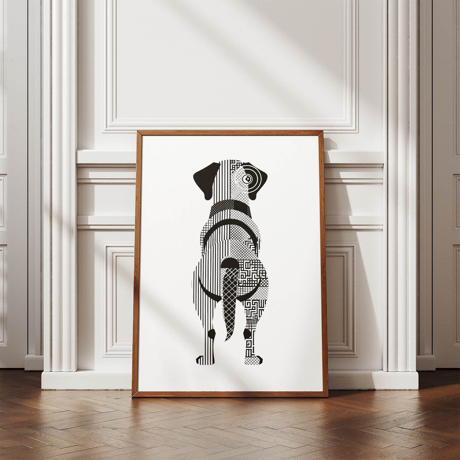 Labrador Retriever Geometric Line Art mockup