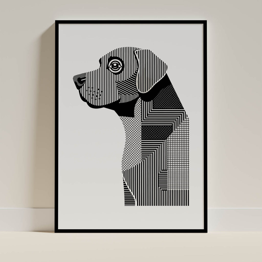Labrador Retriever Geometric Line Art mockup