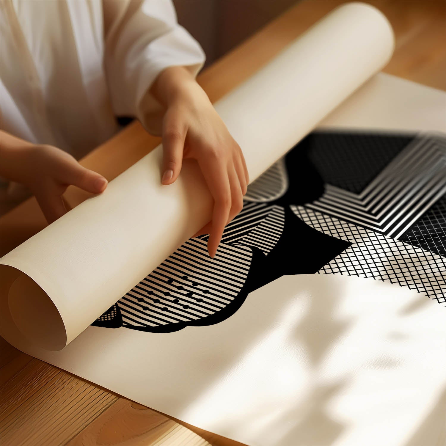 Labrador Retriever Geometric Line Art mockup