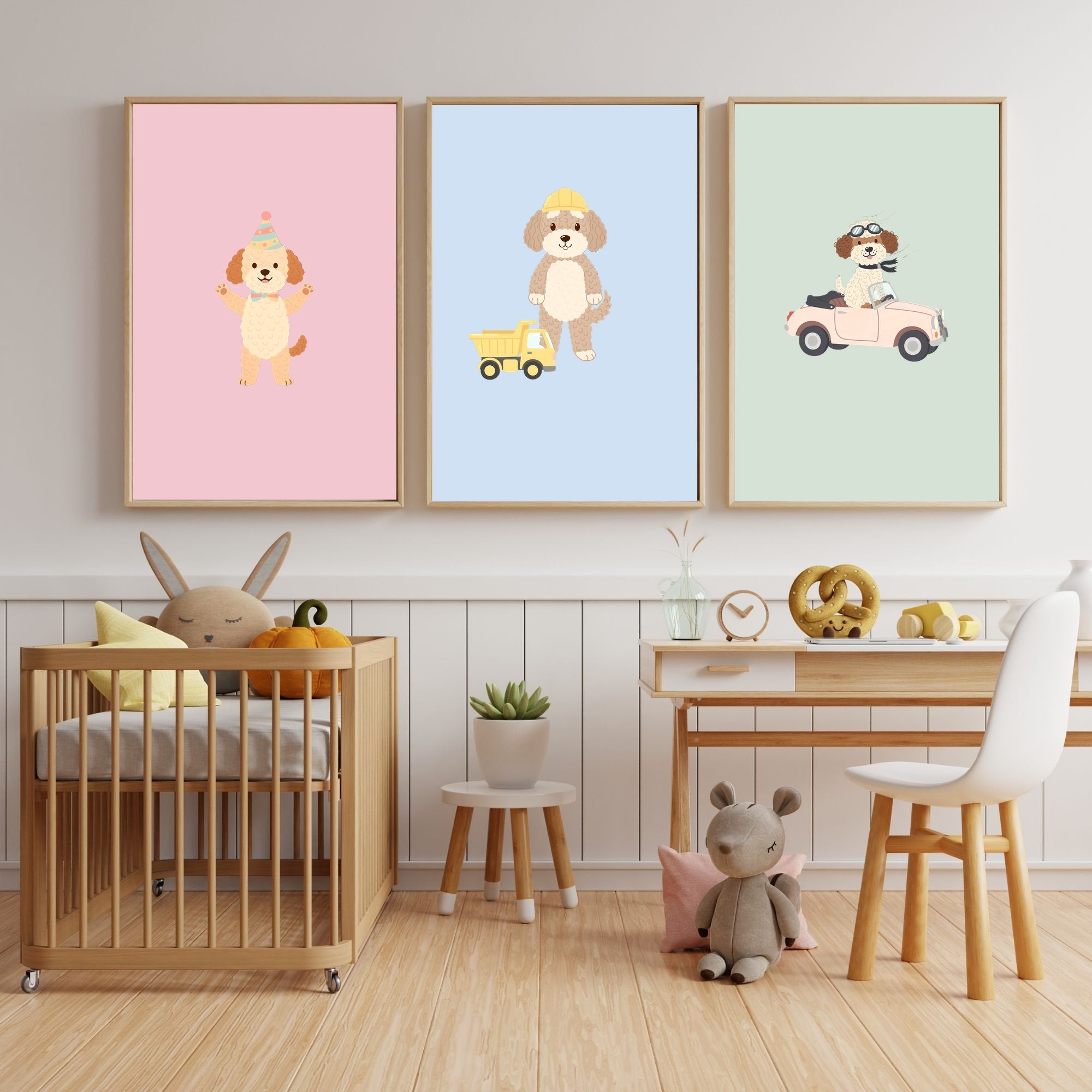 Lagotto Kids Nursery Wall Art Print Bundle — 22 Dog Costume Designs, 5 Colours, 6 Print Sizes | Digital Download