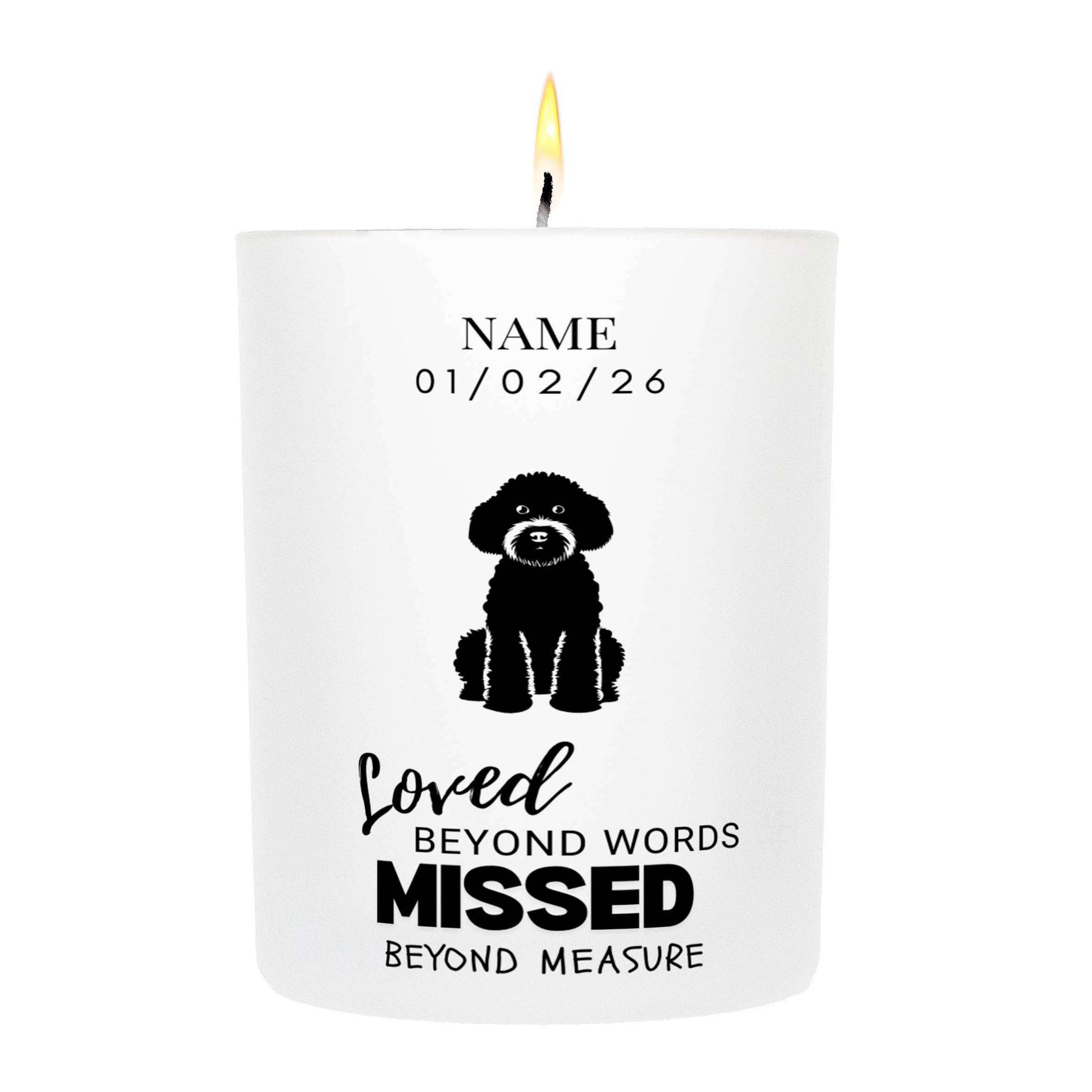 Lagotto – Loved Beyond Words, Missed Beyond Measure Custom Candle