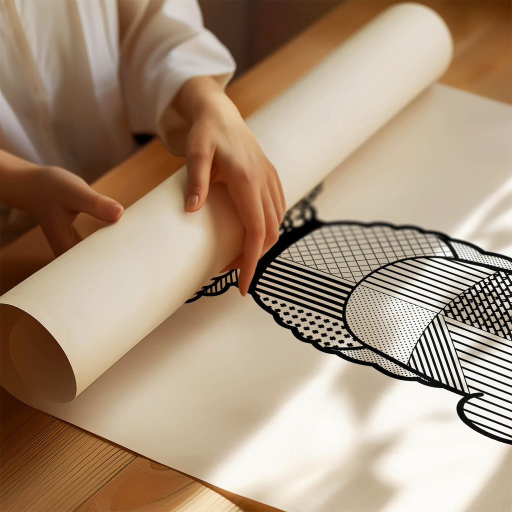 Lagotto Geometric Line Art mockup