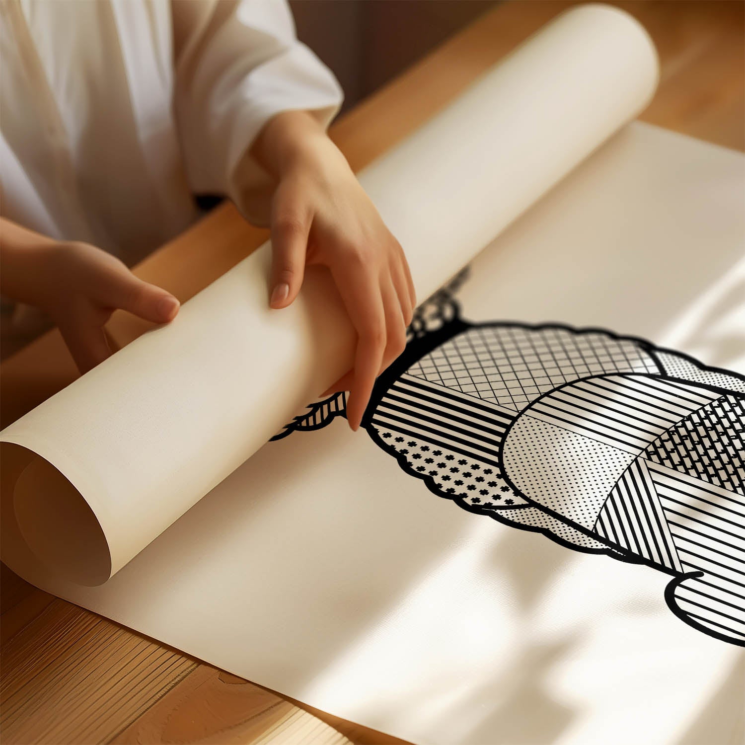 Lagotto Geometric Line Art mockup