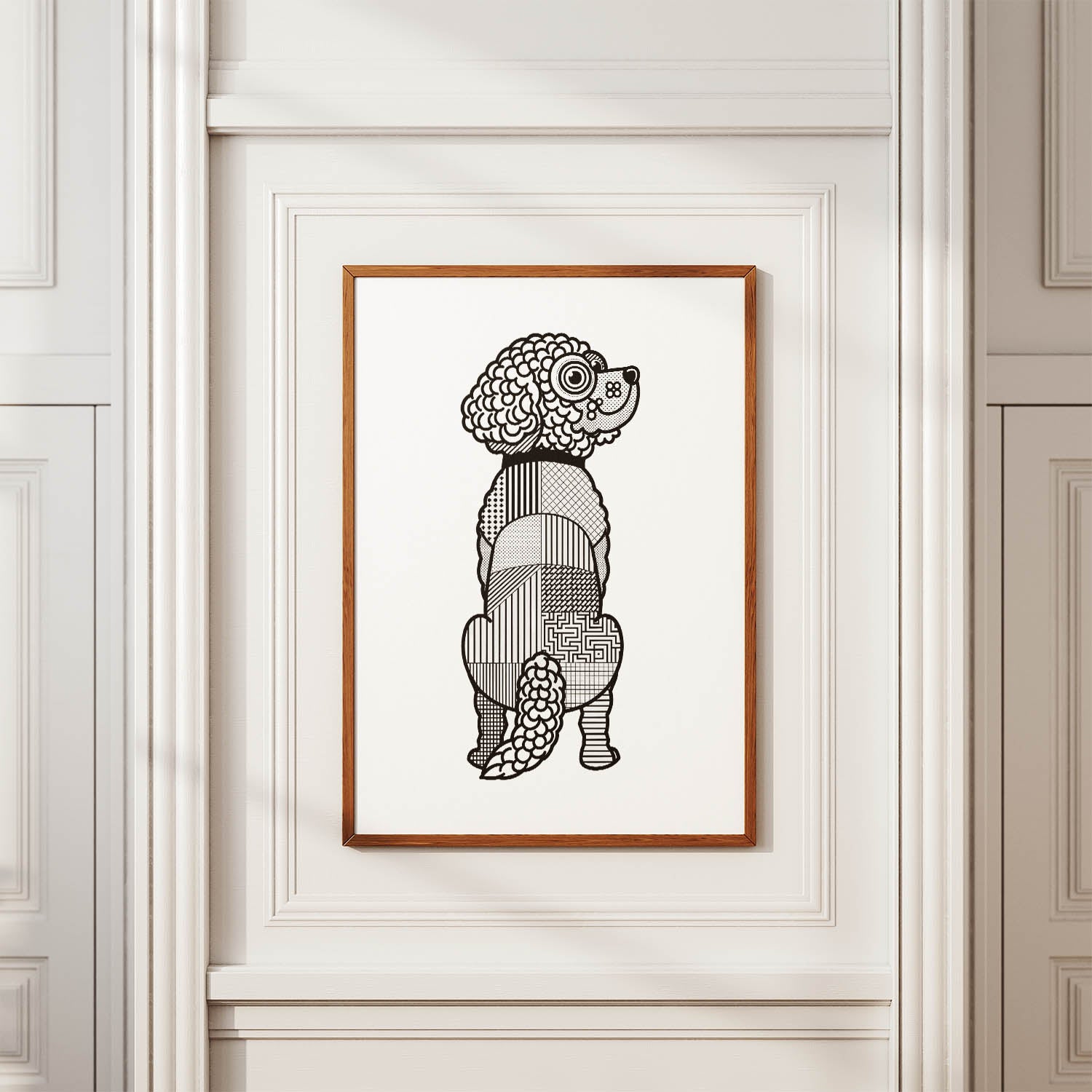 Lagotto Geometric Line Art mockup