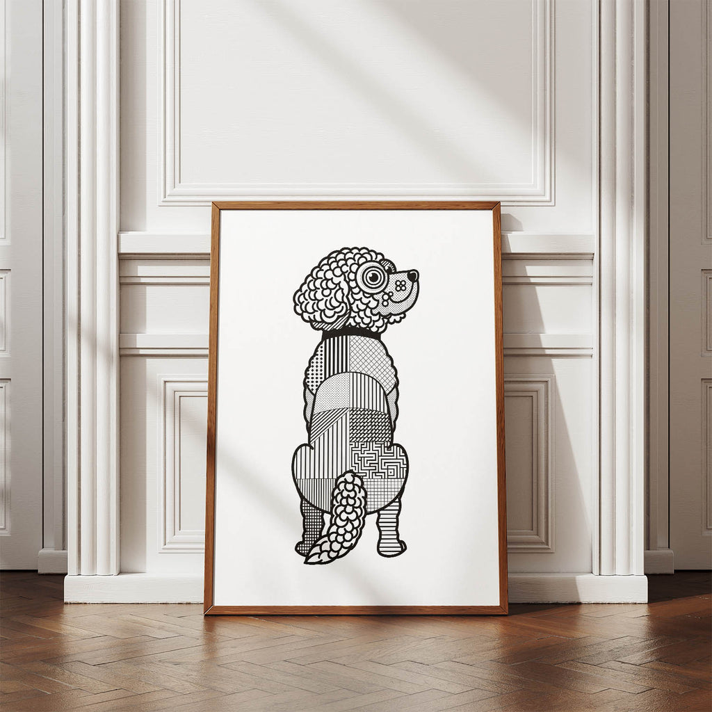 Lagotto Geometric Line Art mockup