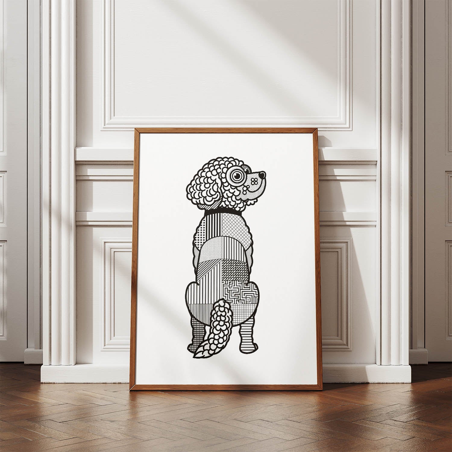 Lagotto Geometric Line Art mockup