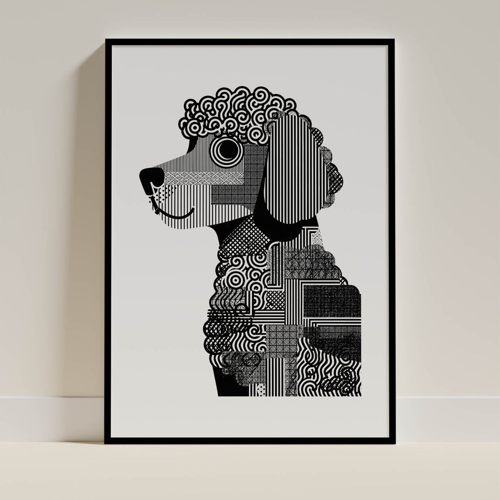 Lagotto Geometric Line Art mockup