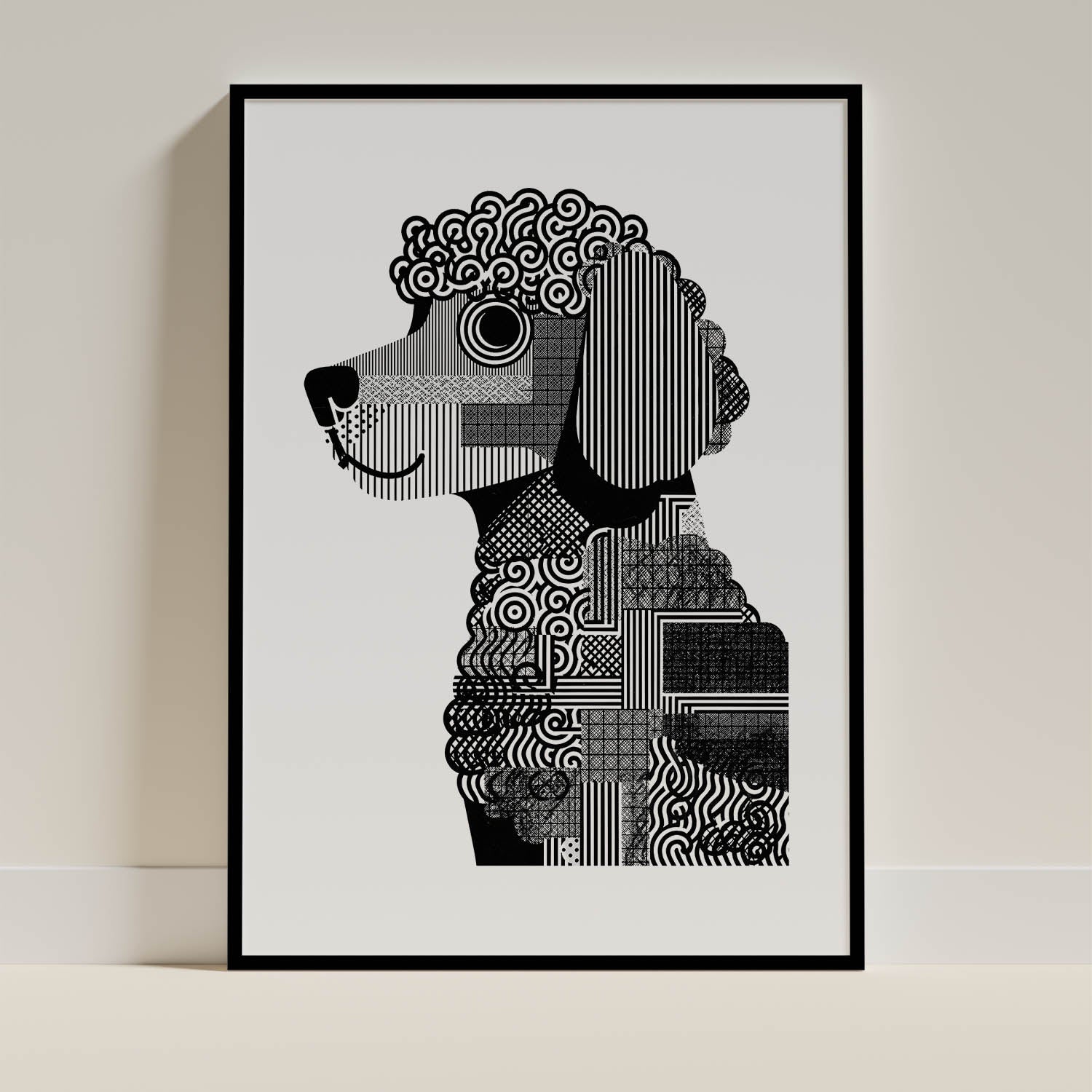 Lagotto Geometric Line Art mockup