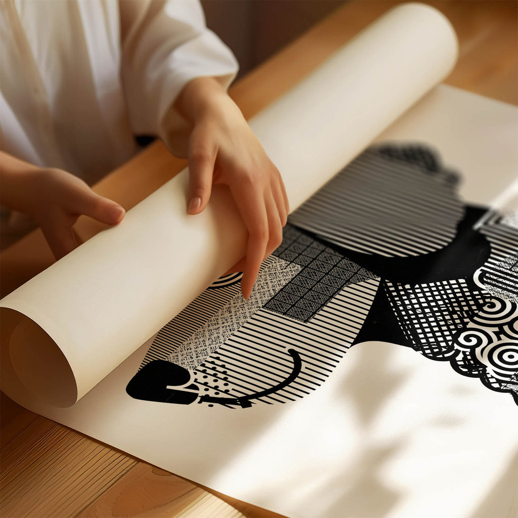 Lagotto Geometric Line Art mockup