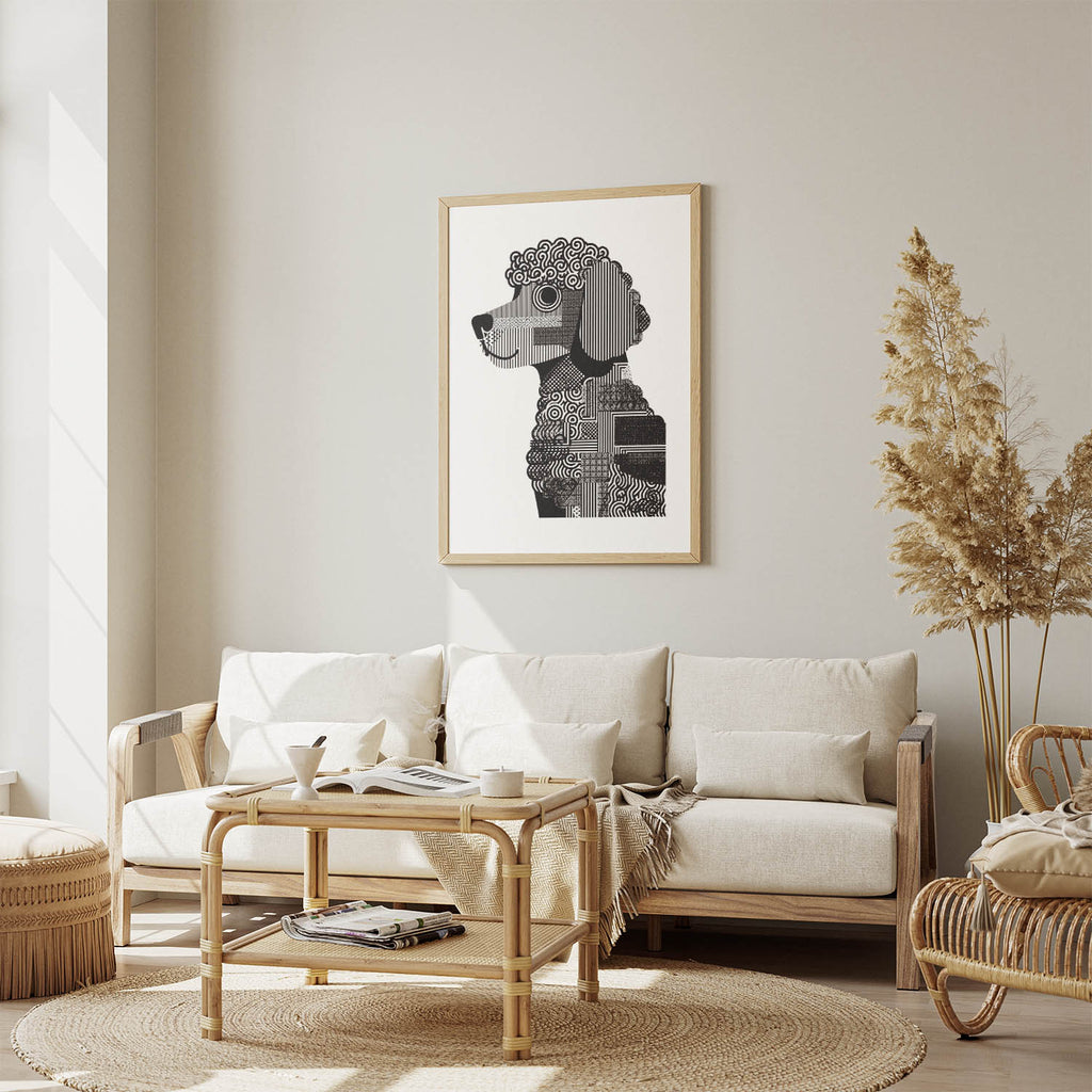 Lagotto Geometric Line Art mockup