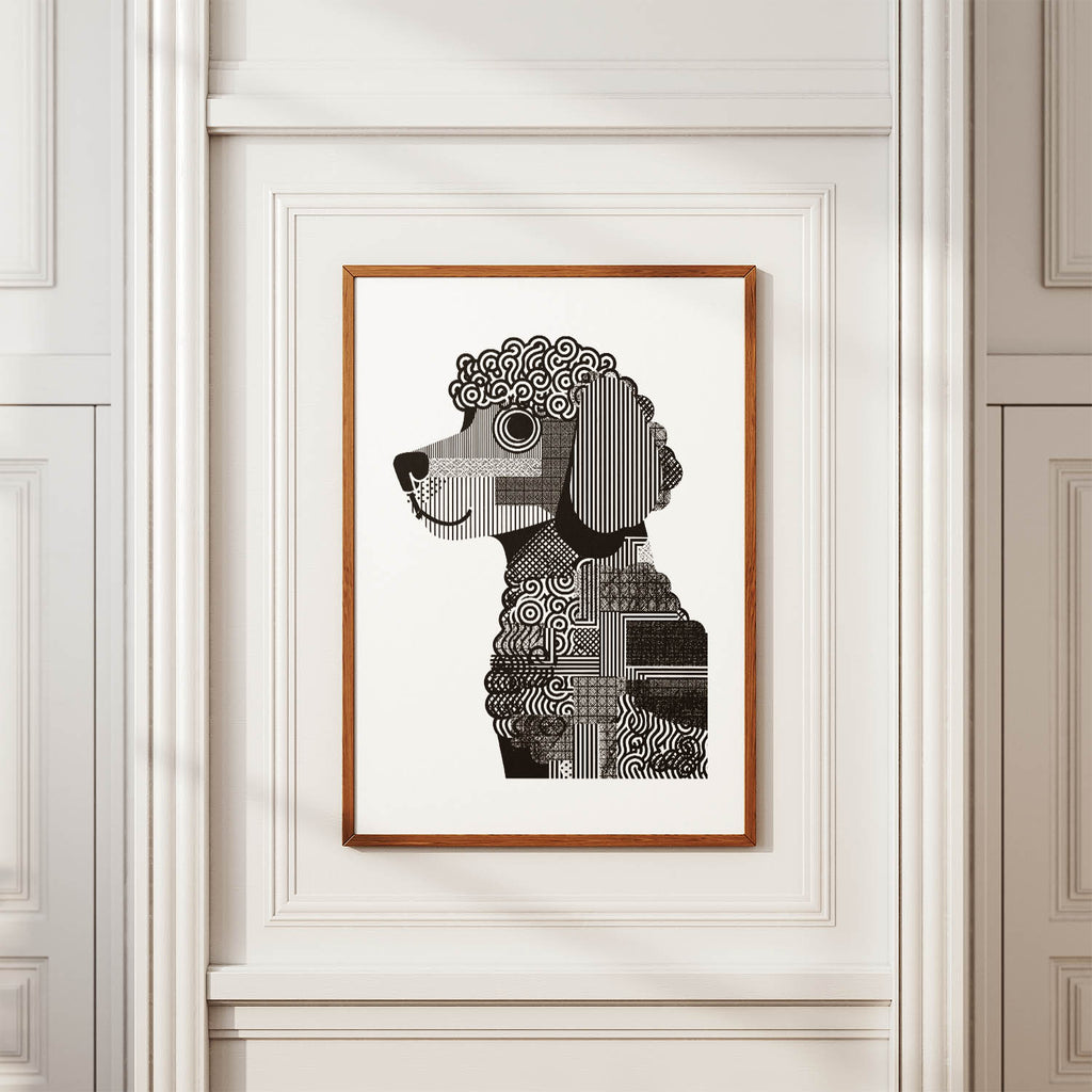 Lagotto Geometric Line Art mockup