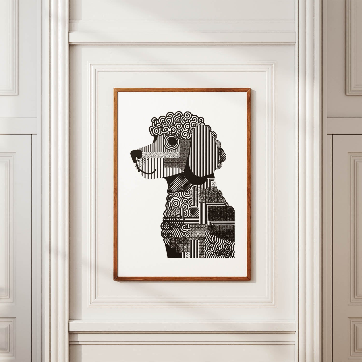 Lagotto Geometric Line Art mockup