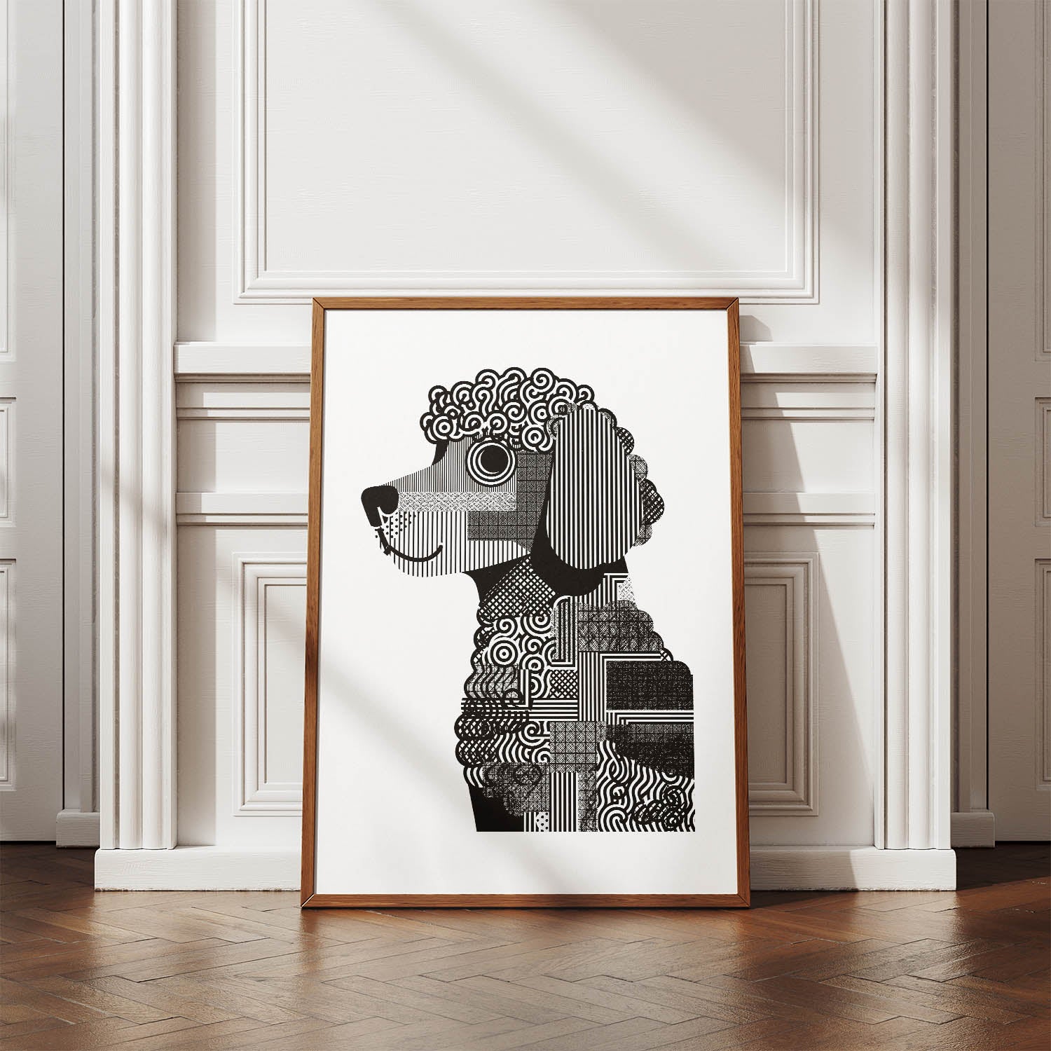 Lagotto Geometric Line Art mockup