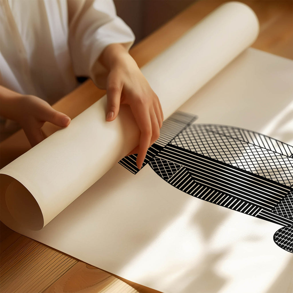 Lhasa Apso Geometric Line Art mockup