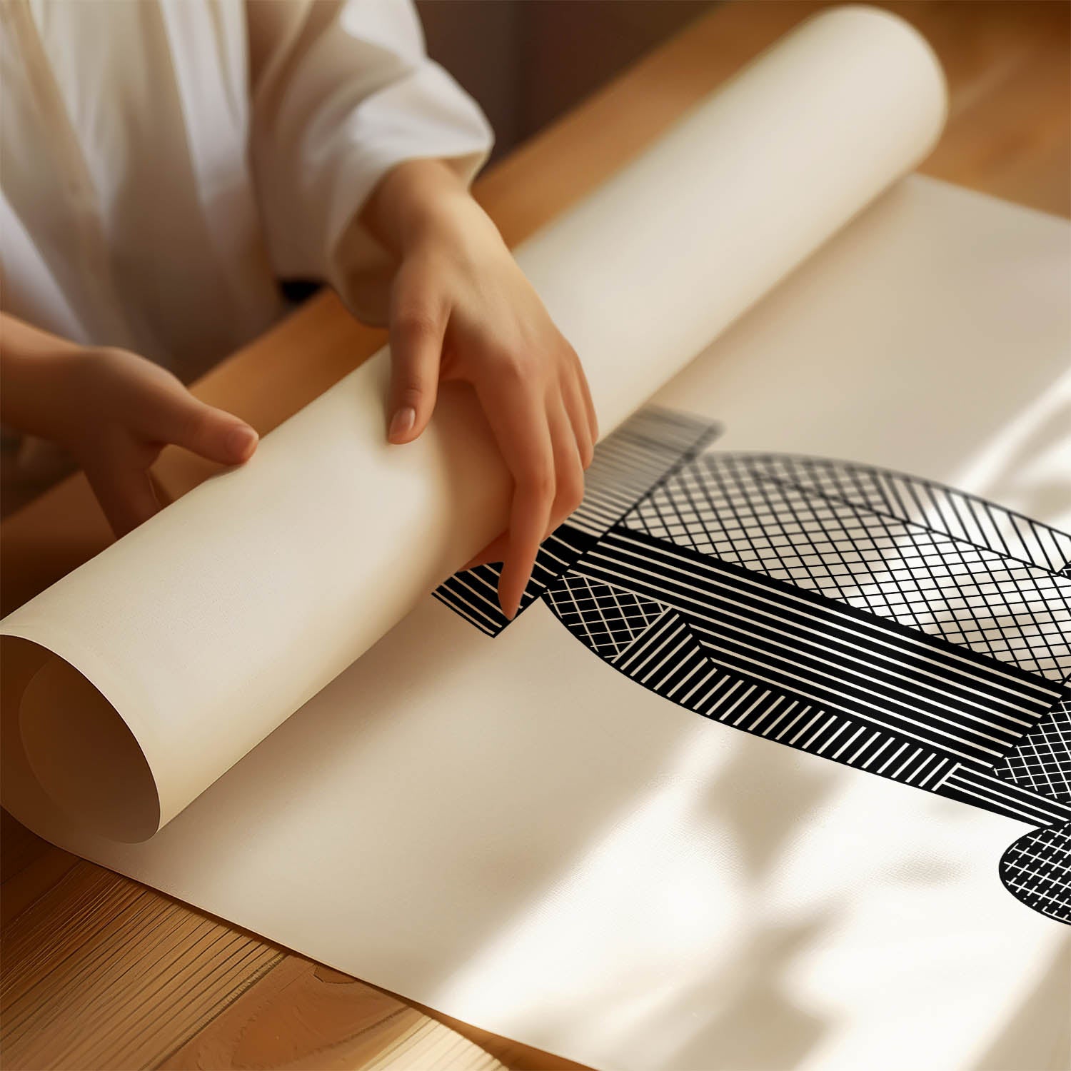 Lhasa Apso Geometric Line Art mockup