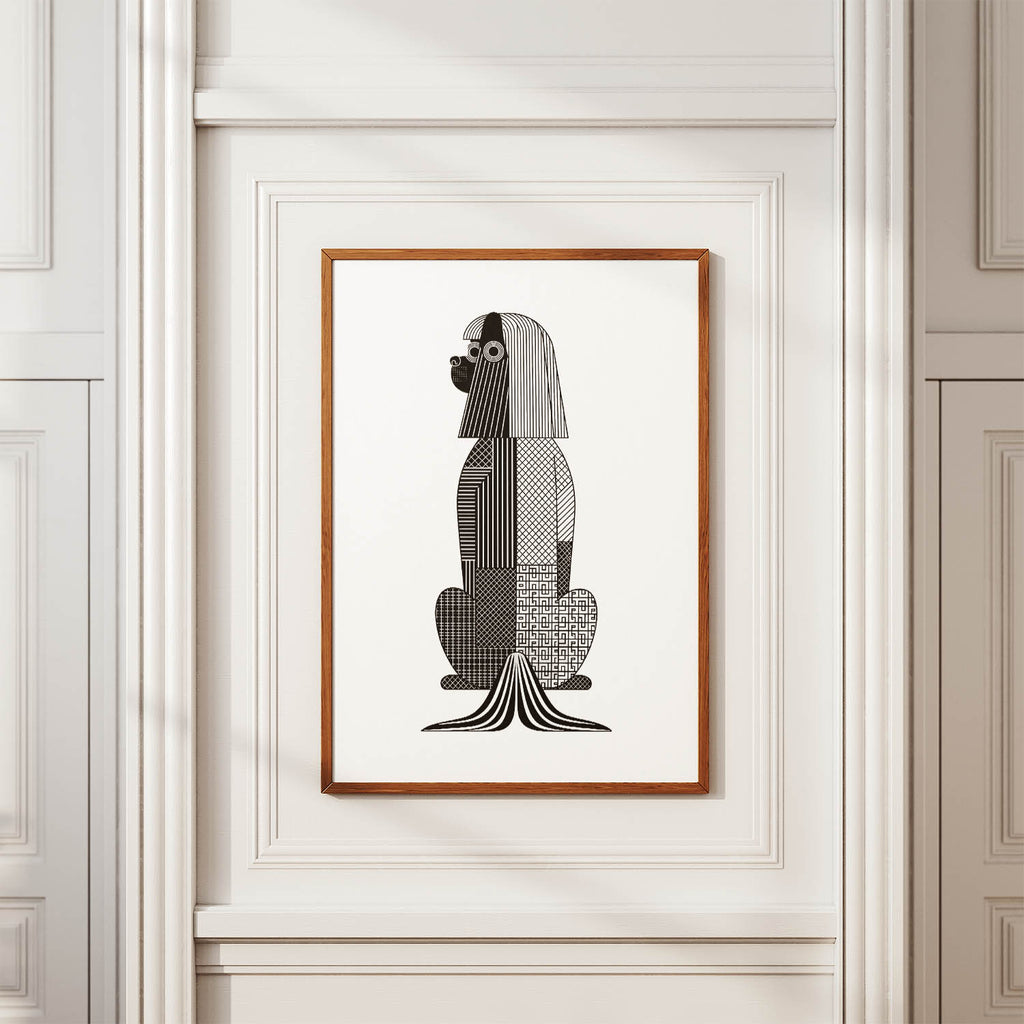 Lhasa Apso Geometric Line Art mockup