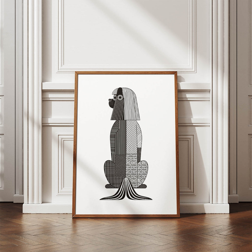 Lhasa Apso Geometric Line Art mockup