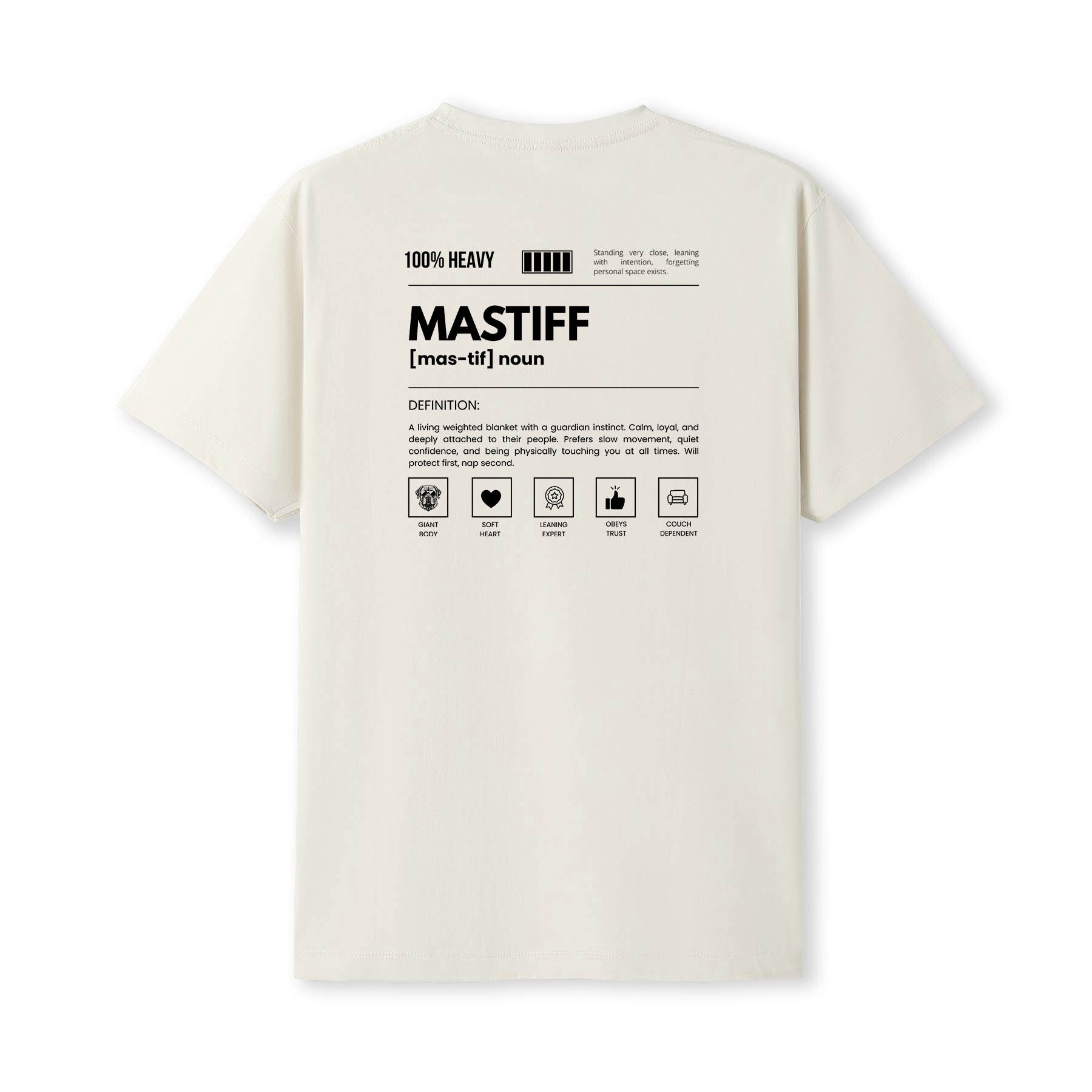 Mastiff Dog Attitude Tshirt Funny Breed Definition Tee