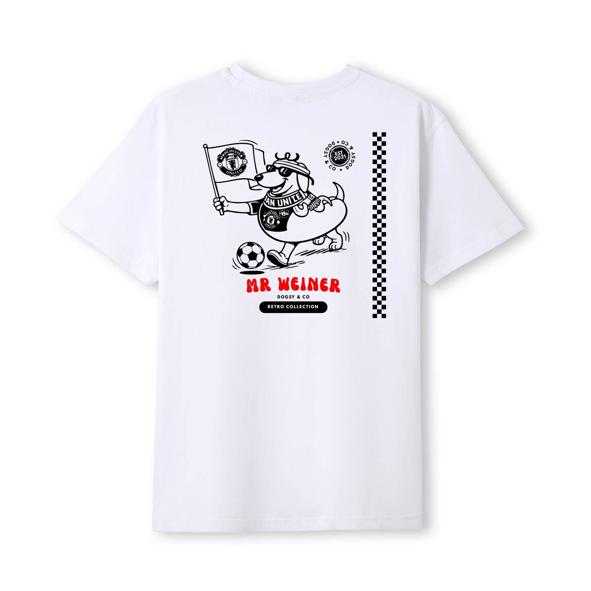 Mr Weiner Manchester United Fan™ Funny Dachshund T‑Shirt