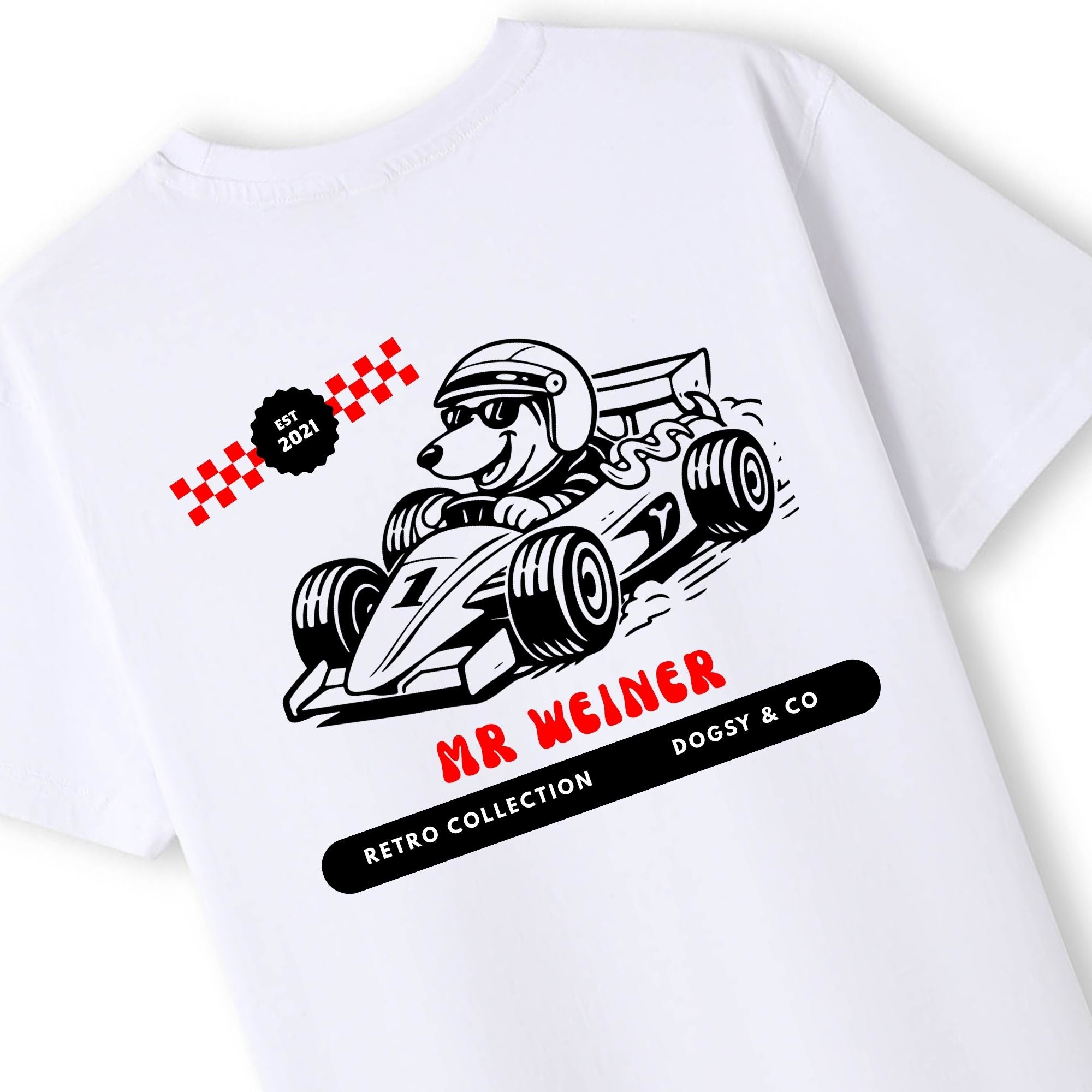 Mr Weiner Formula One Driver™ Funny Dachshund T‑Shirt