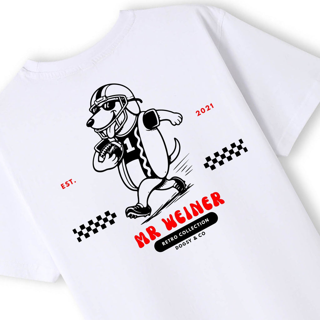 Mr Weiner Football Player™ Funny Dachshund T‑Shirt