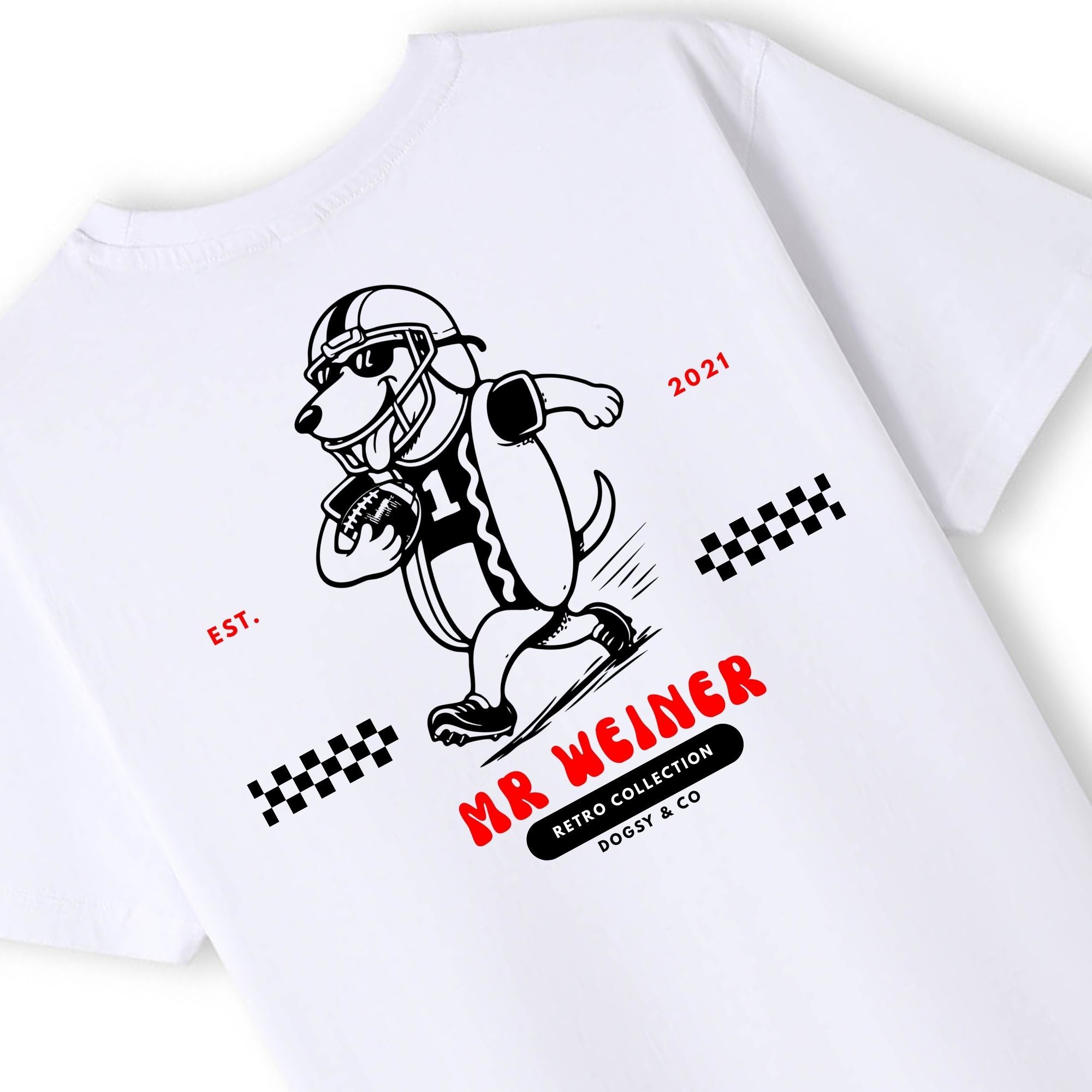 Mr Weiner Football Player™ Funny Dachshund T‑Shirt