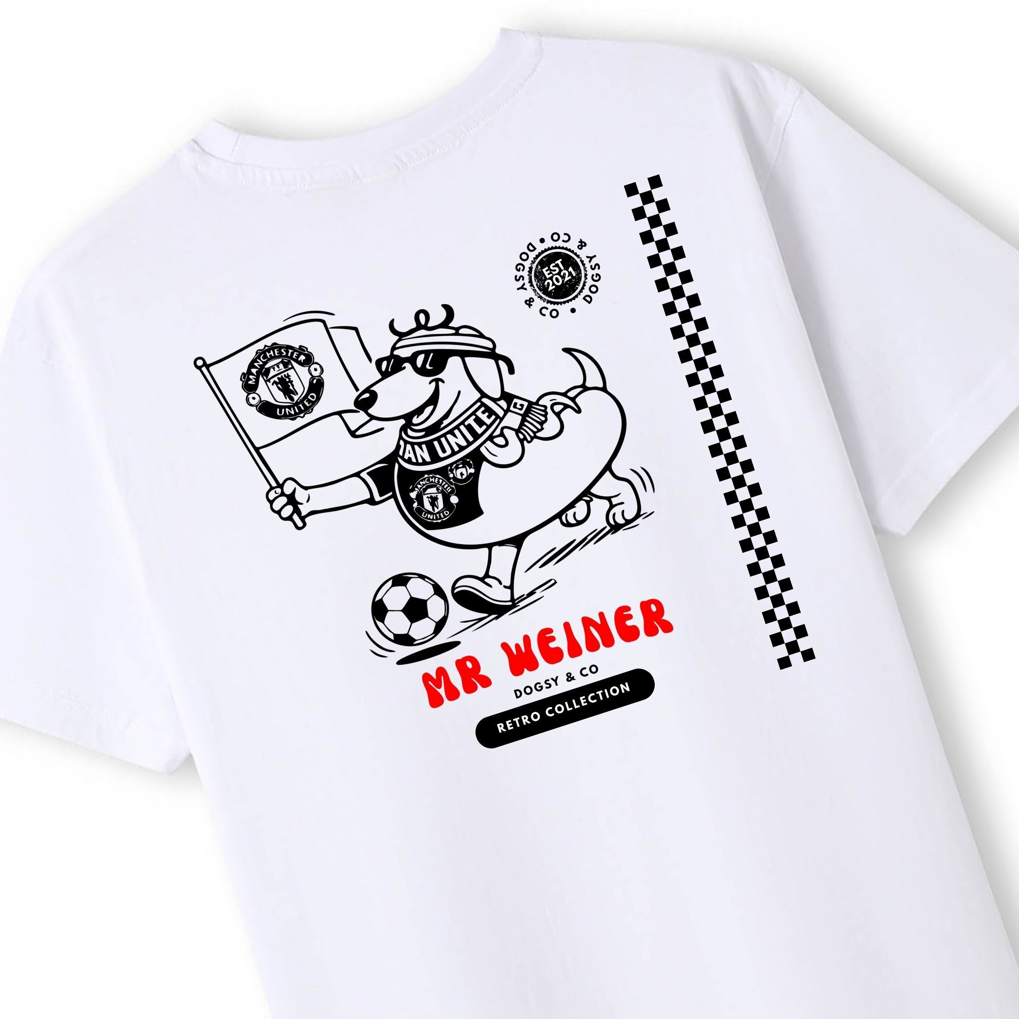 Mr Weiner Manchester United Fan™ Funny Dachshund T‑Shirt