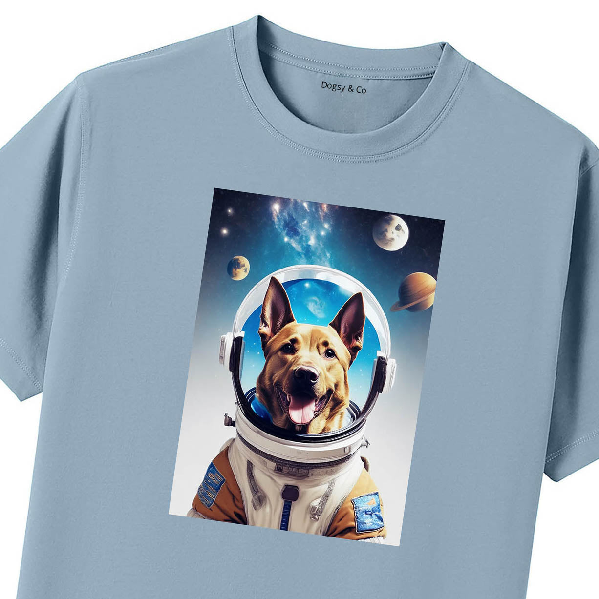 Blue T-Shirt Close Up