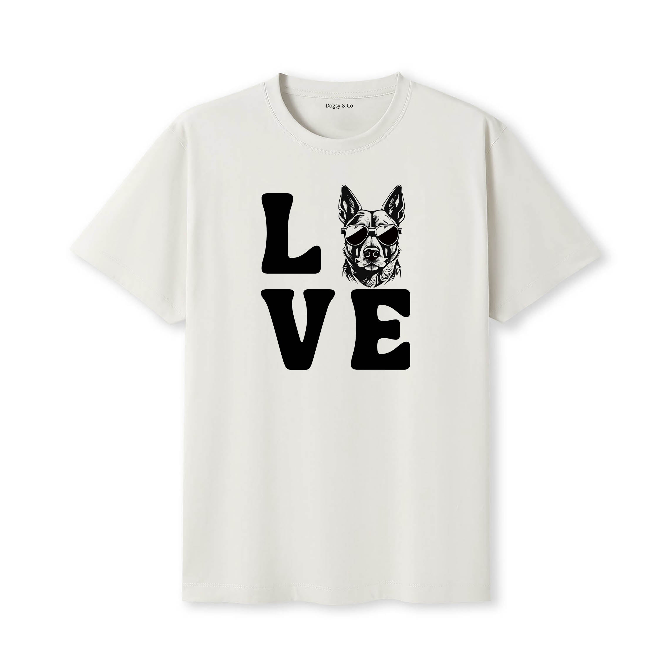 Malinois LOVE DOGS Tshirt - Natural
