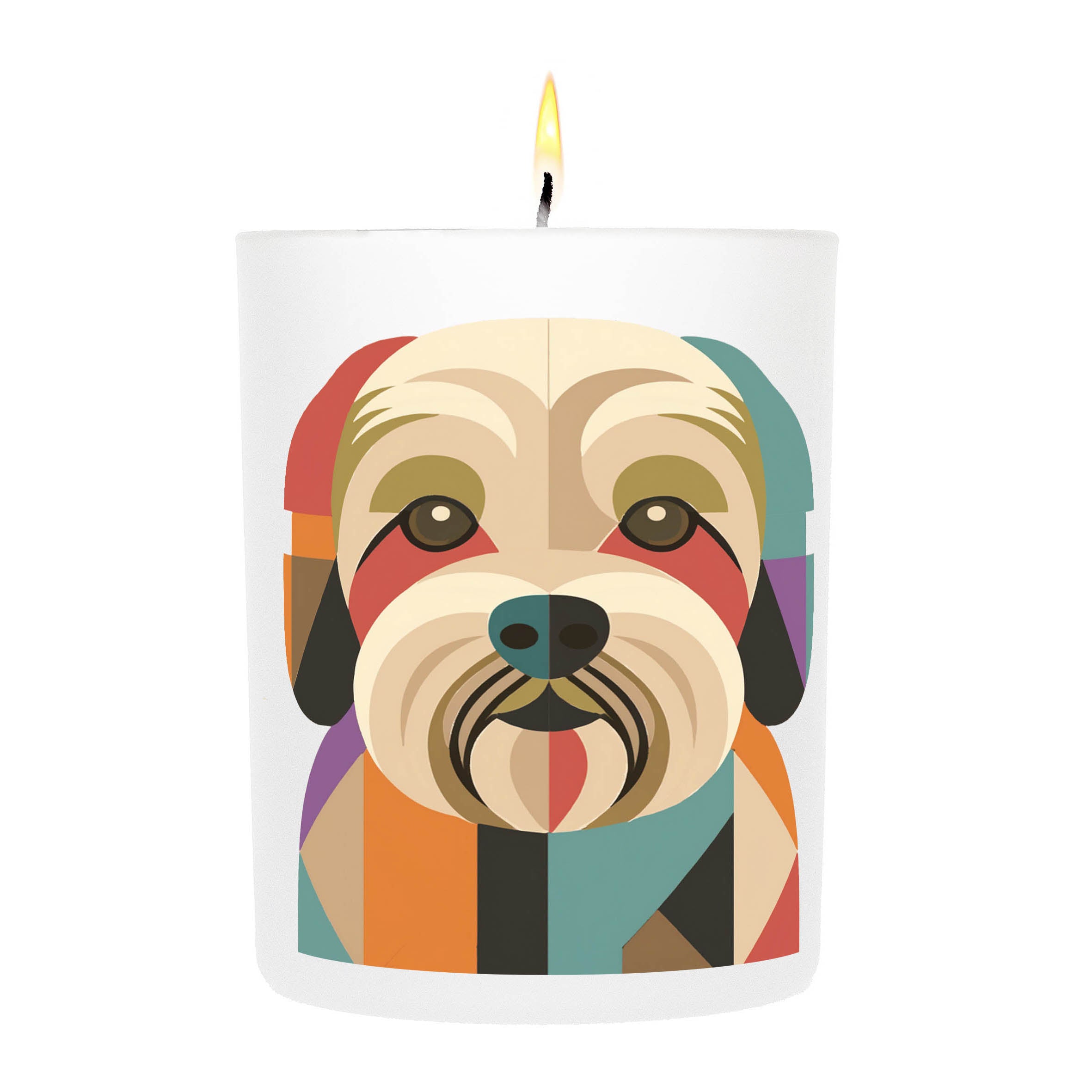 Maltese Graphic Bold Dog Candle
