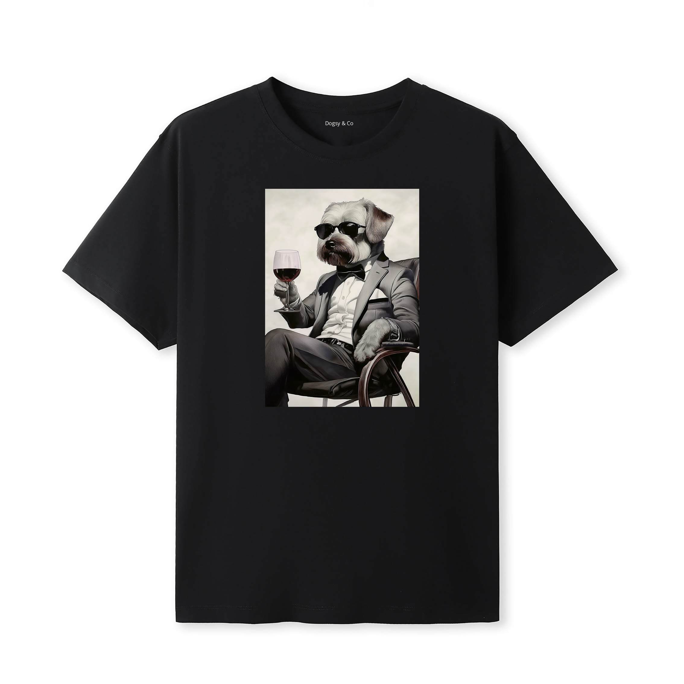 Maltese distinguished gentleman dog t-shirt - black
