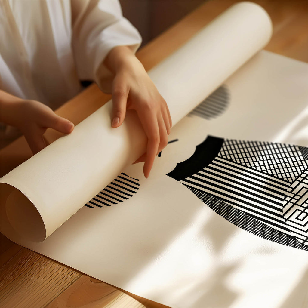Maltese Geometric Line Art mockup