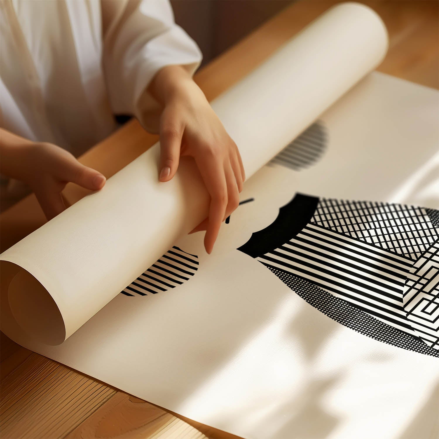 Maltese Geometric Line Art mockup